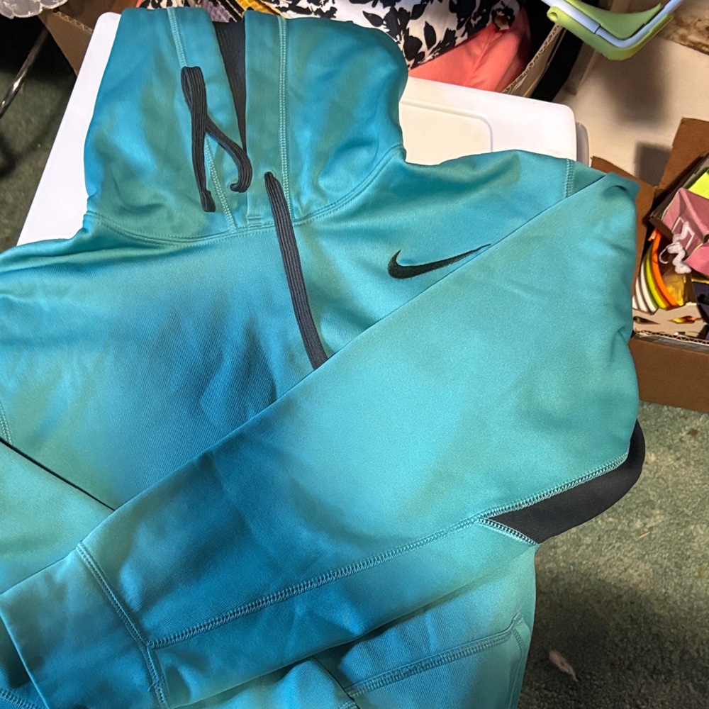 Nike Aqua Hoodie with Black Details
